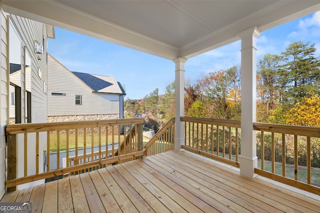 view of wooden deck