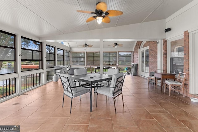 view of sunroom