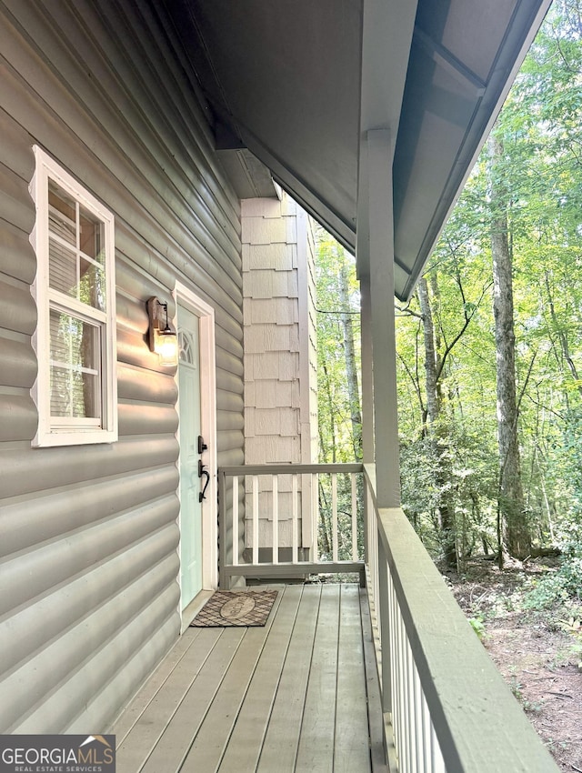 view of wooden deck