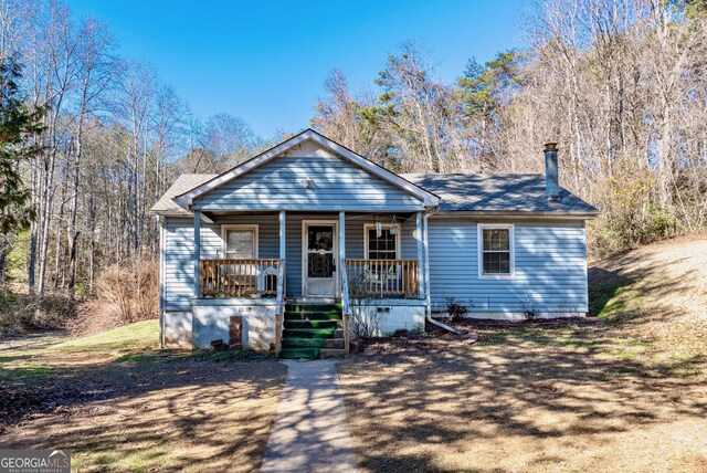 view of front of home featuring a porch