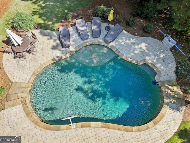 view of pool with a patio area