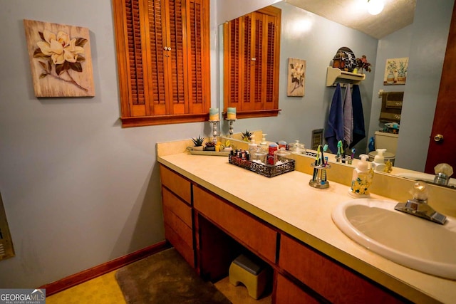 bathroom with vanity