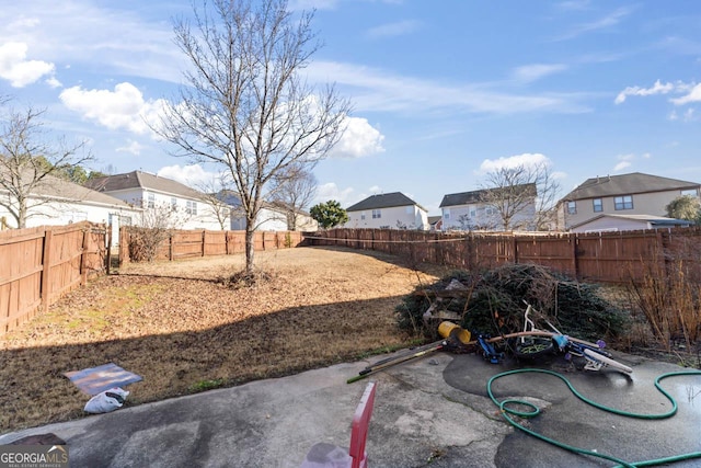 view of yard featuring a patio area