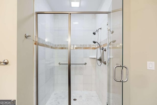 bathroom featuring walk in shower