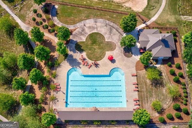 birds eye view of property