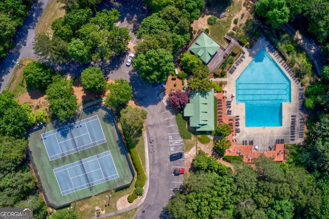 birds eye view of property