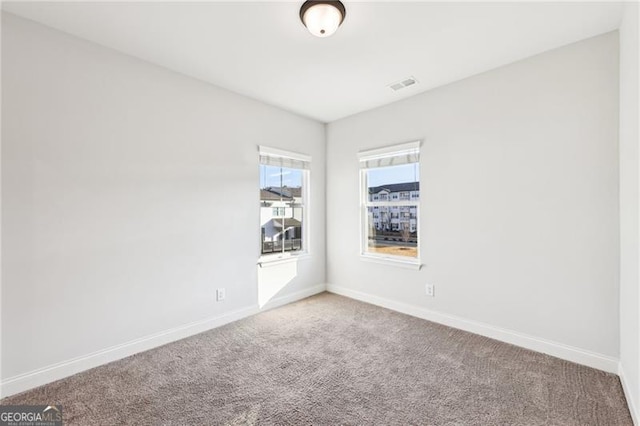 view of carpeted empty room