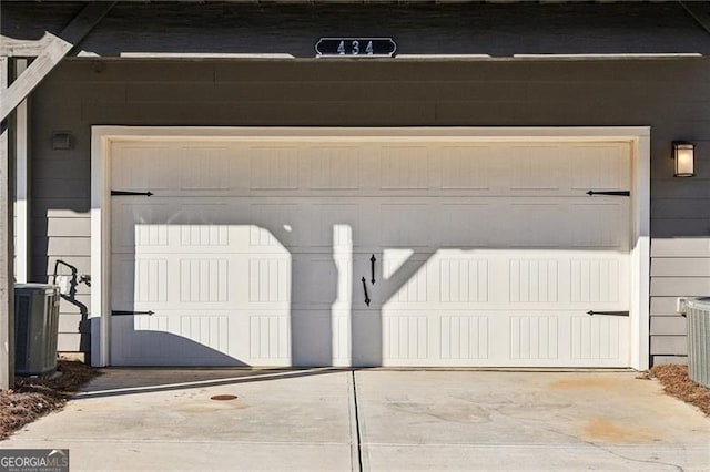 garage with central AC