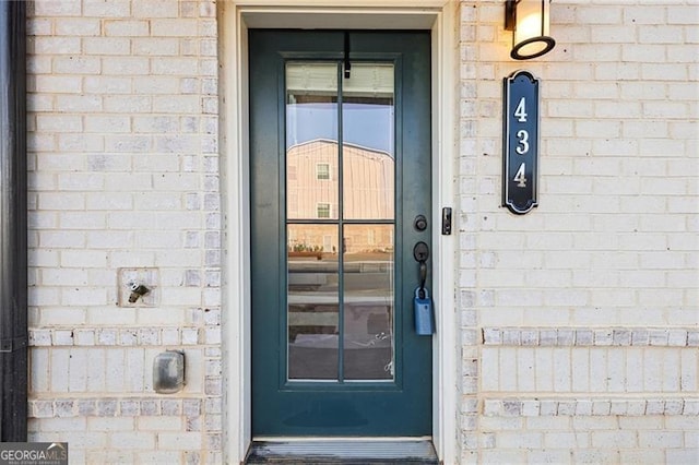 view of doorway to property