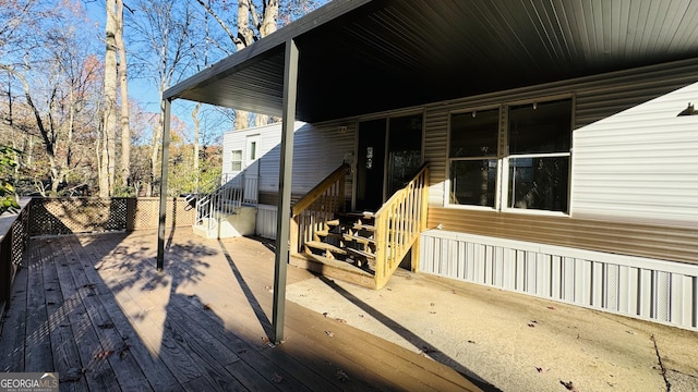 view of wooden deck