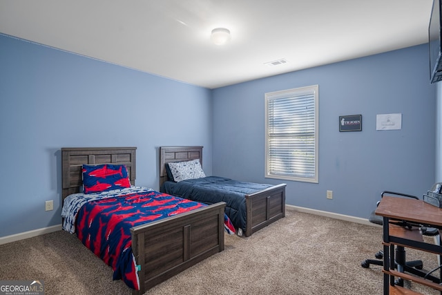 view of carpeted bedroom