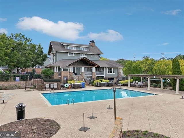 view of pool with a patio area