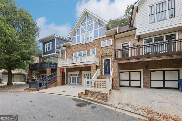 townhome / multi-family property with a garage