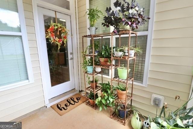 view of doorway to property