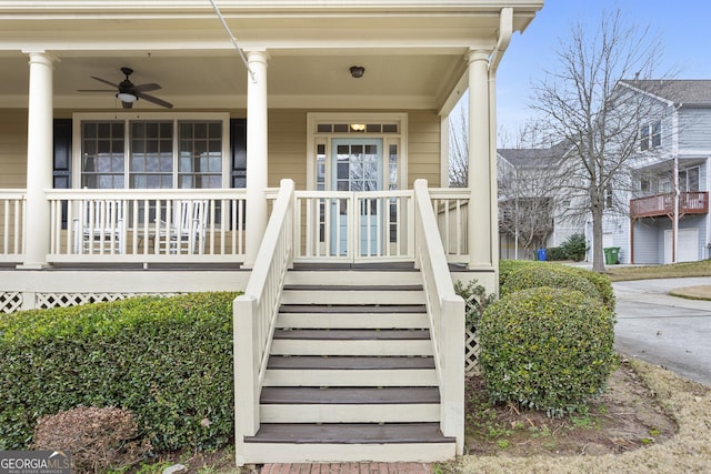 view of front of property with covered porch