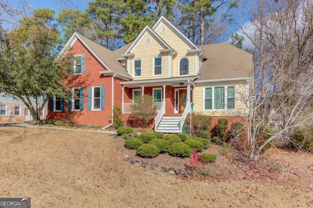 view of front of home featuring a porch