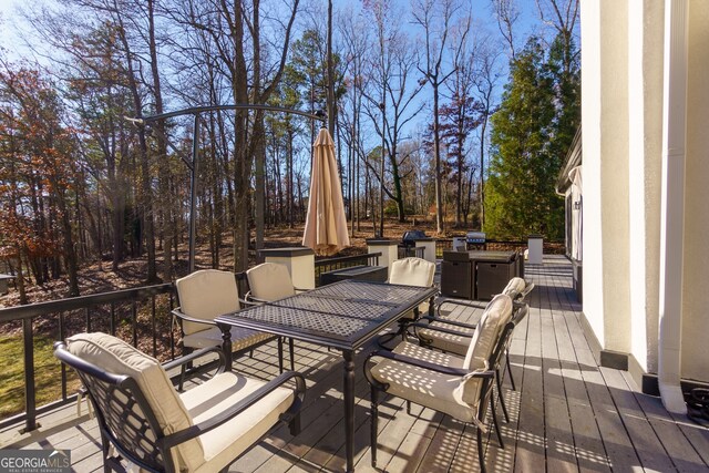 view of wooden deck