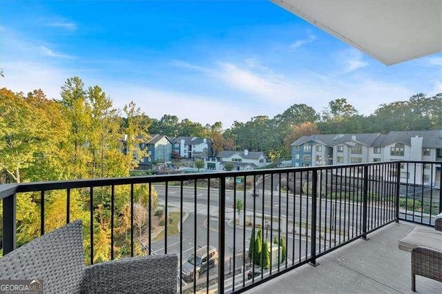 balcony with a residential view