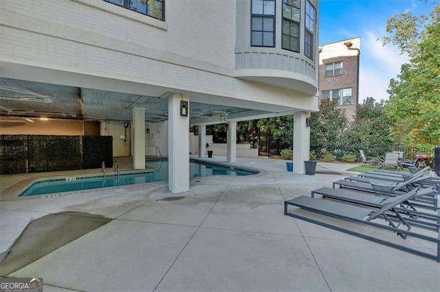 view of patio / terrace with a community pool