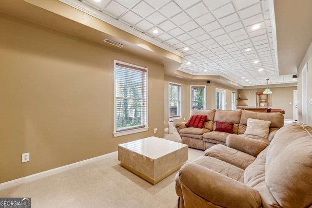 view of carpeted living room