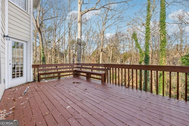 view of wooden terrace