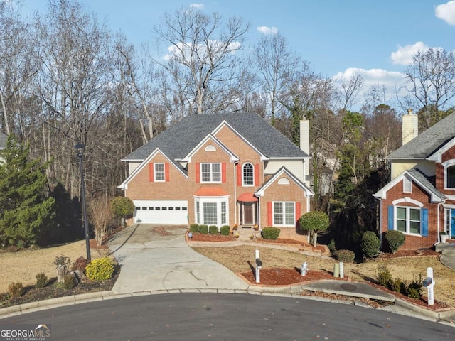 view of property with a garage