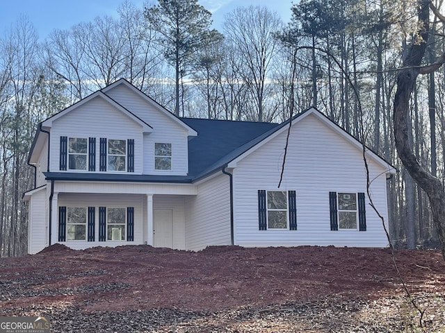 view of front facade featuring covered porch