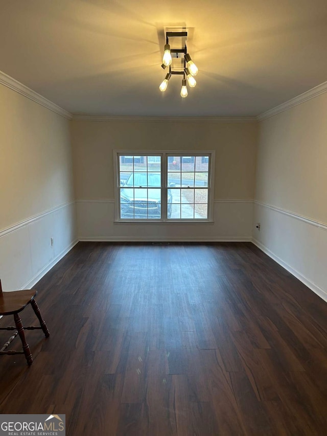 unfurnished room featuring dark hardwood / wood-style floors