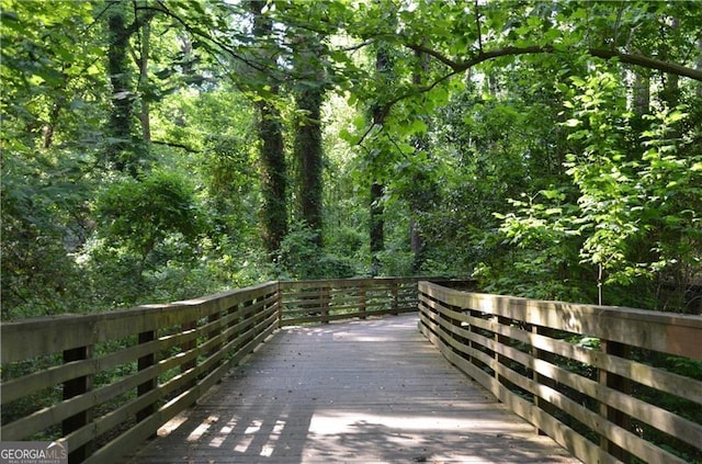 view of home's community featuring a wooden deck