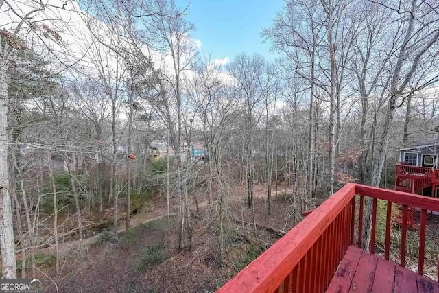 view of wooden deck