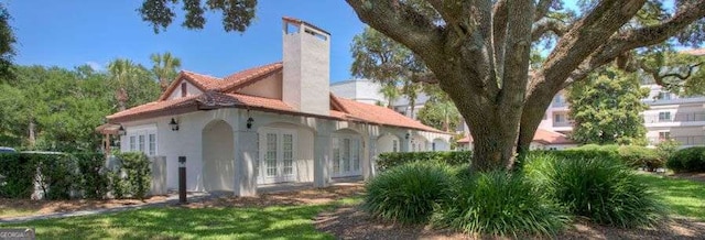 rear view of house with french doors