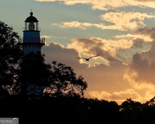 view of nature at dusk