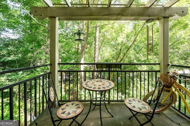 view of balcony