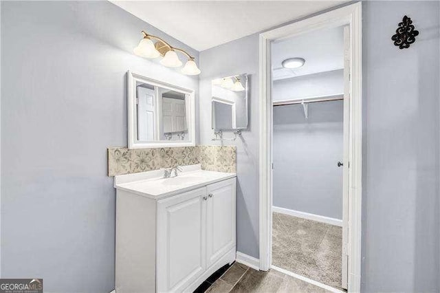 bathroom featuring vanity