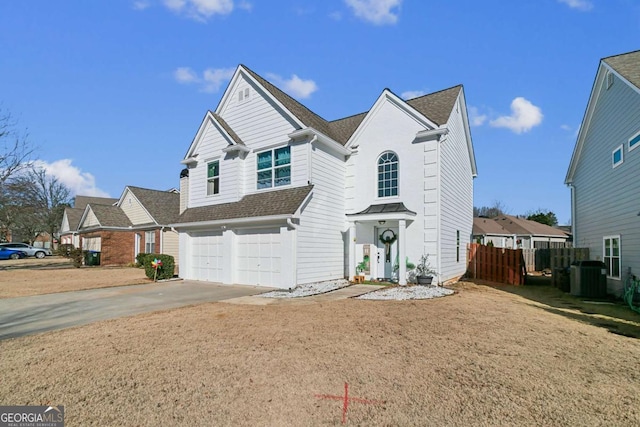 view of property with a garage