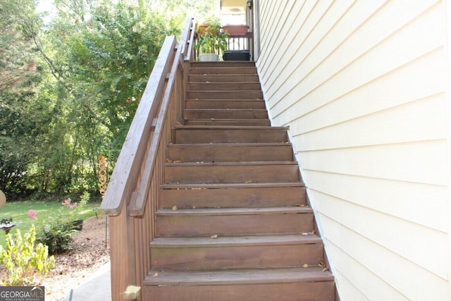 view of stairway