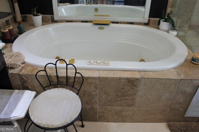 room details with tiled bath