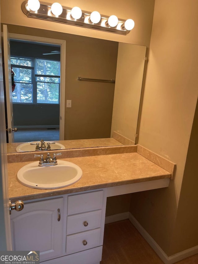 bathroom featuring vanity