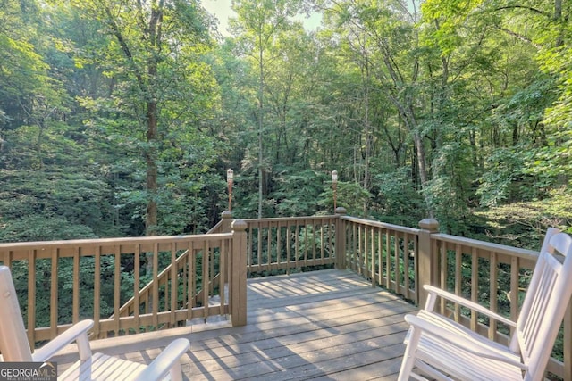 view of wooden deck