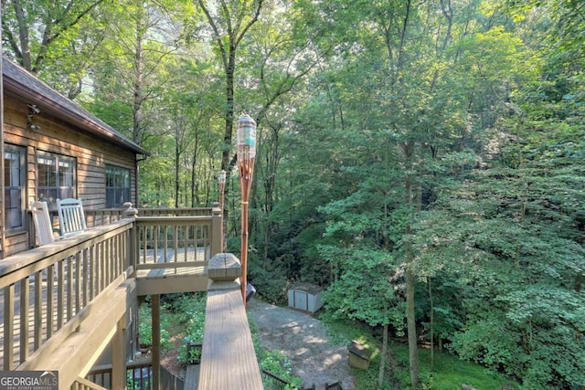 view of wooden terrace