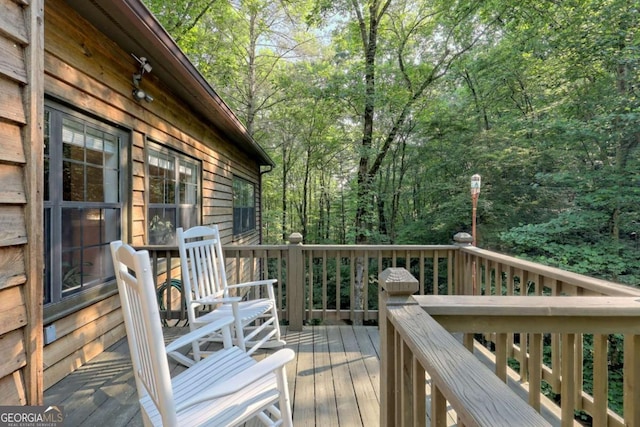 view of wooden terrace