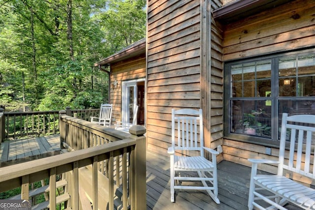 view of wooden deck