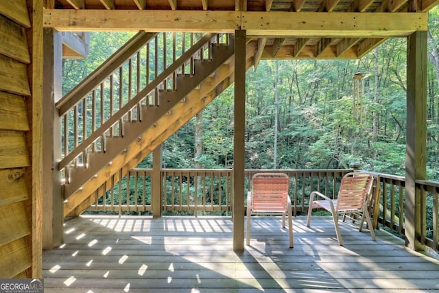 view of wooden terrace