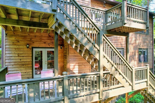 exterior space with french doors