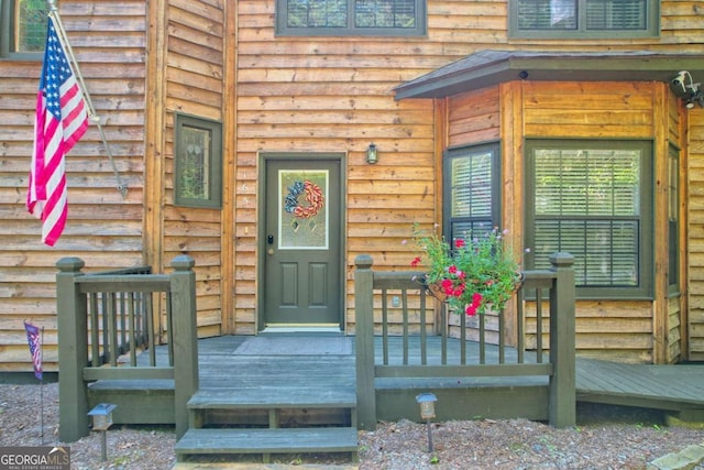 view of doorway to property