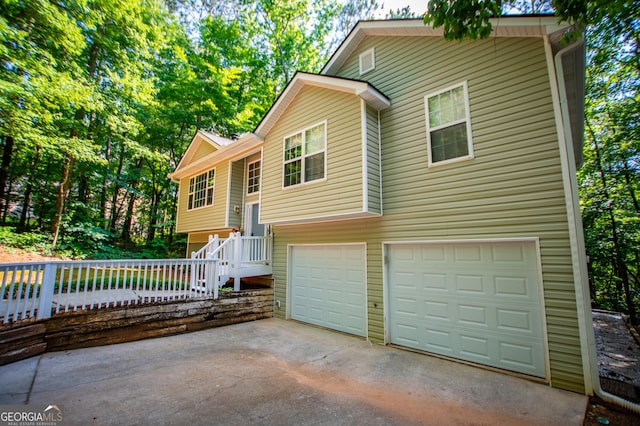 split foyer home with a garage