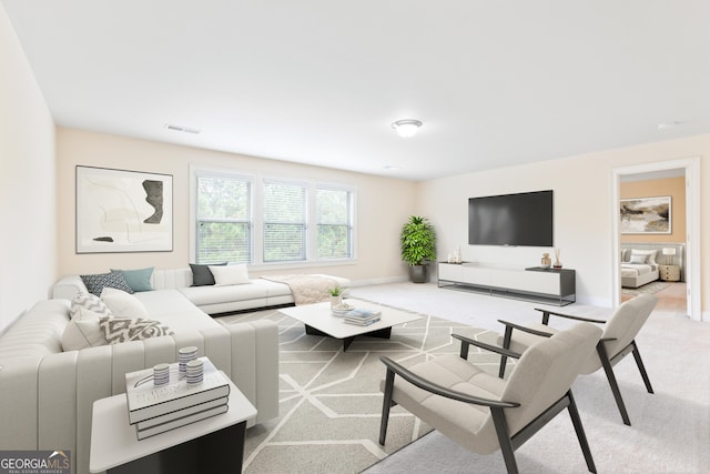 view of carpeted living room