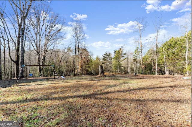 view of yard featuring a playground