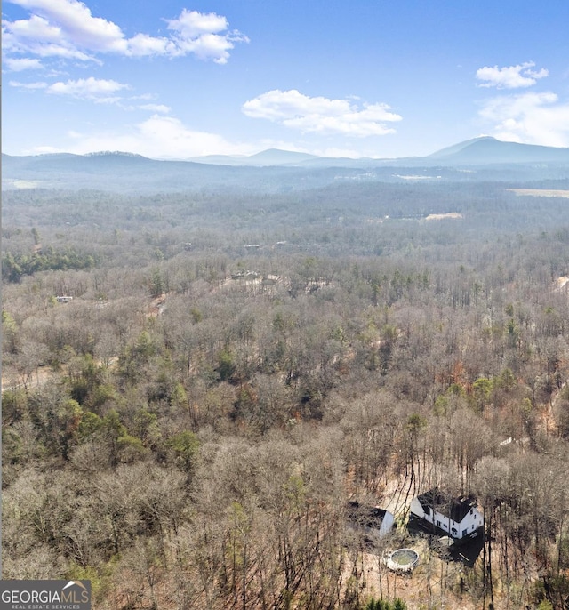 bird's eye view featuring a mountain view