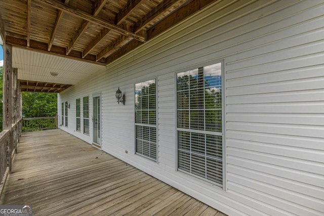 view of wooden deck